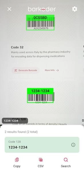 barkoder Scanning Code32