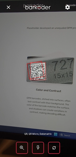 DPM Scanning with barKoder