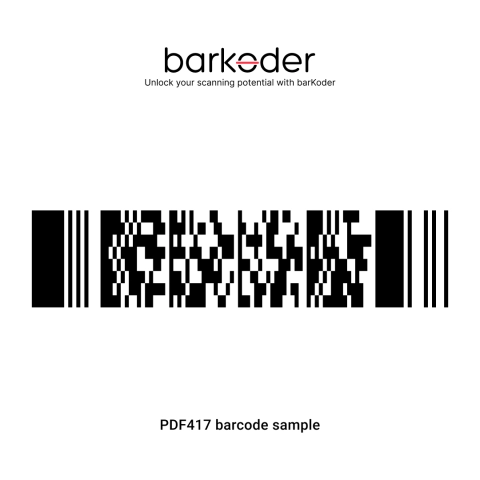 pdf417 barcode sample - barKoder