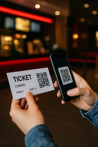 scanning a ticket with your smartphone