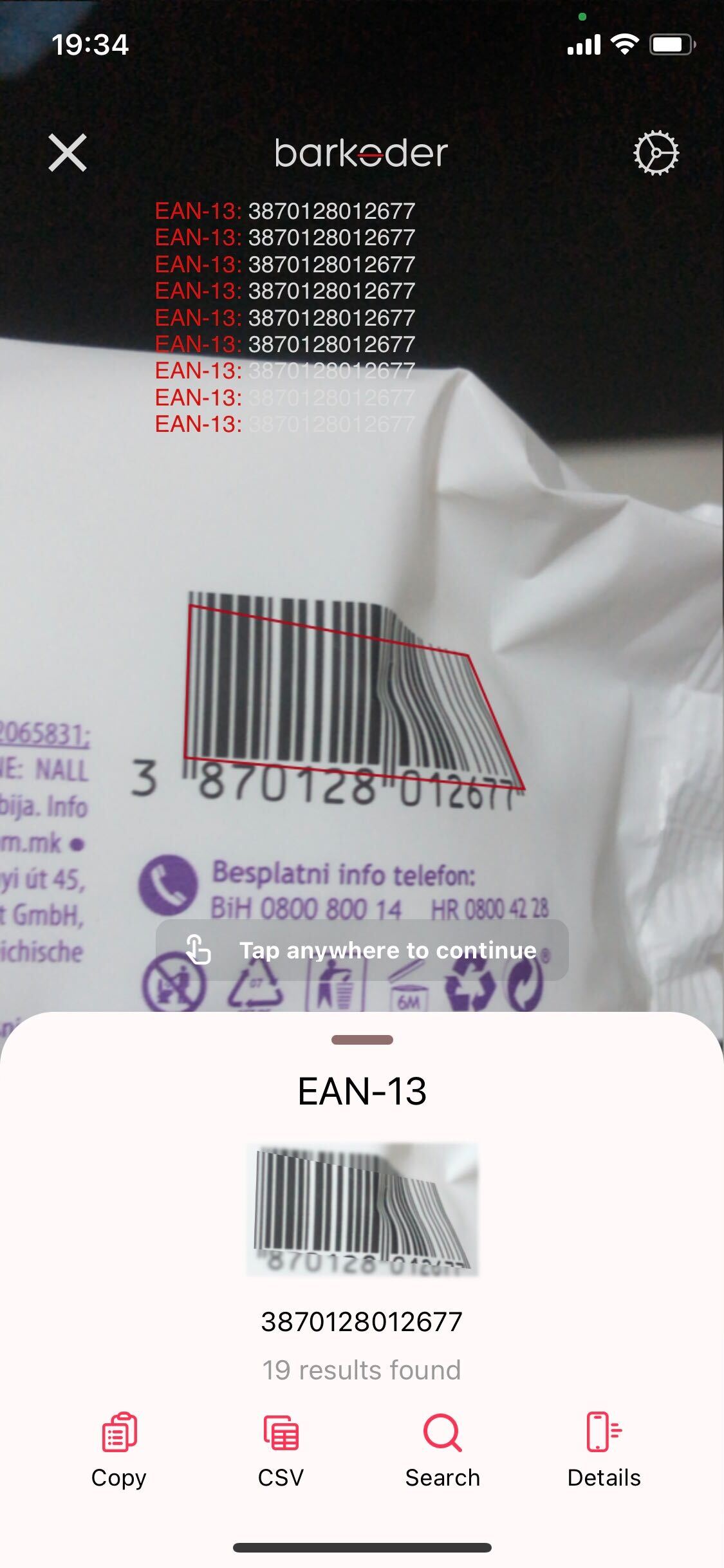 deformed barcode 7 - EAN13