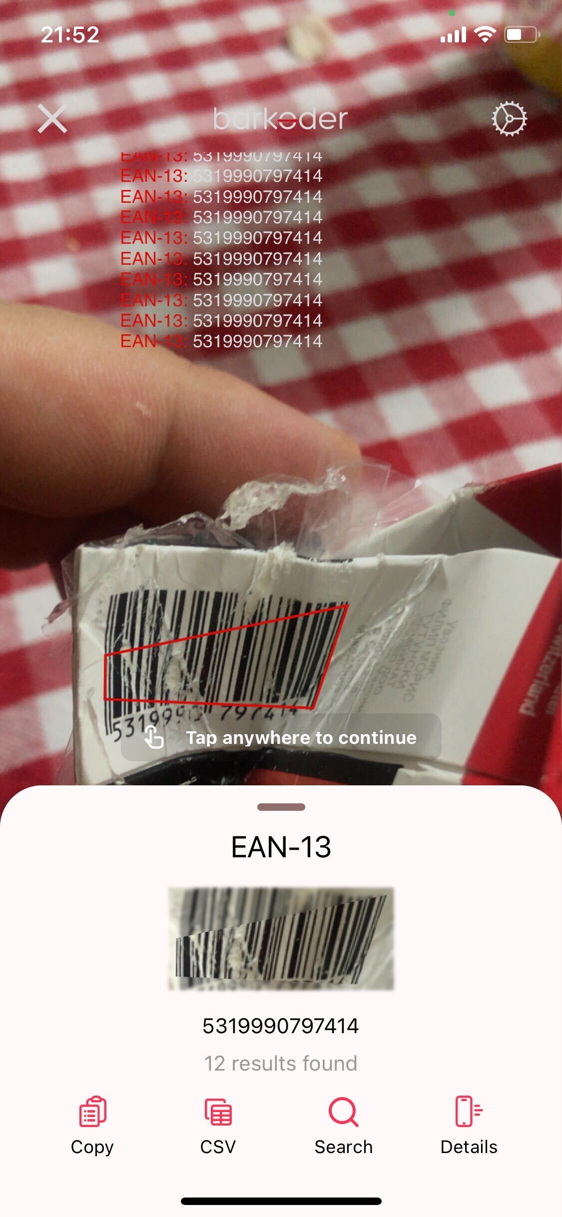 deformed barcode 12 - EAN13