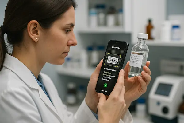 Person using barcode scanning with AR on - illustration 4