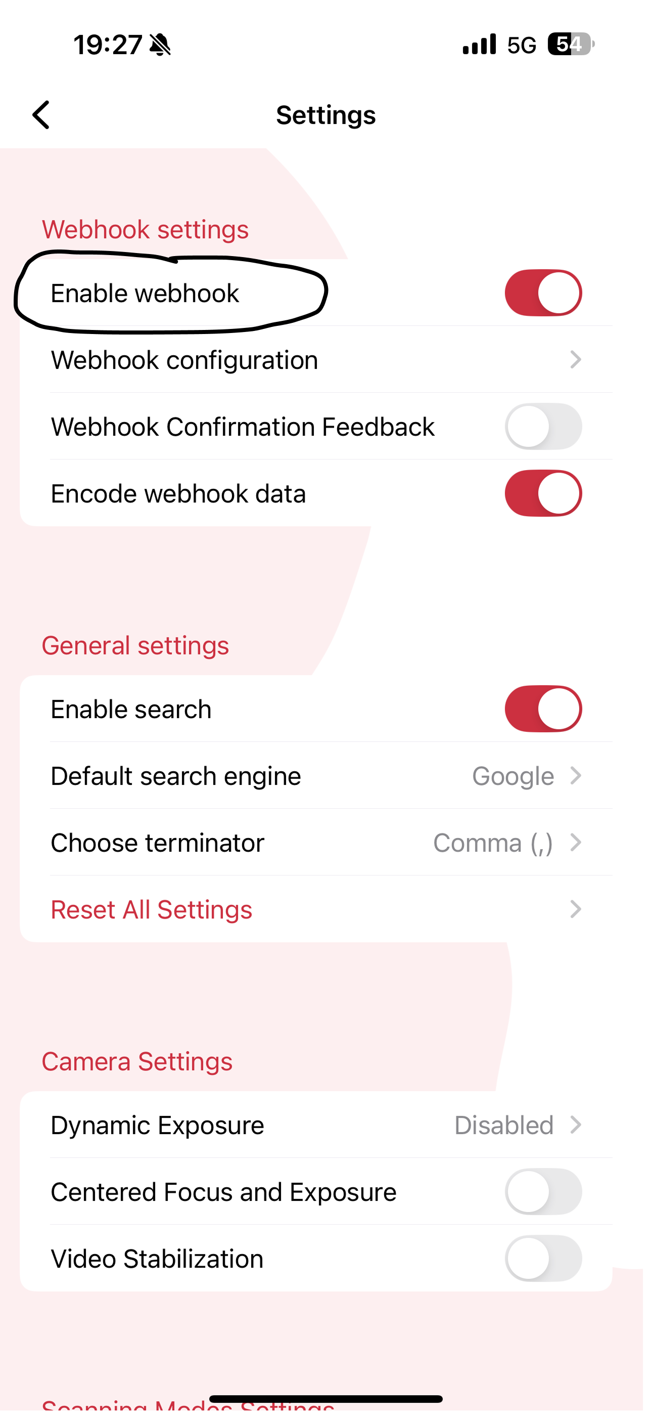 Enable Webhook Feature
