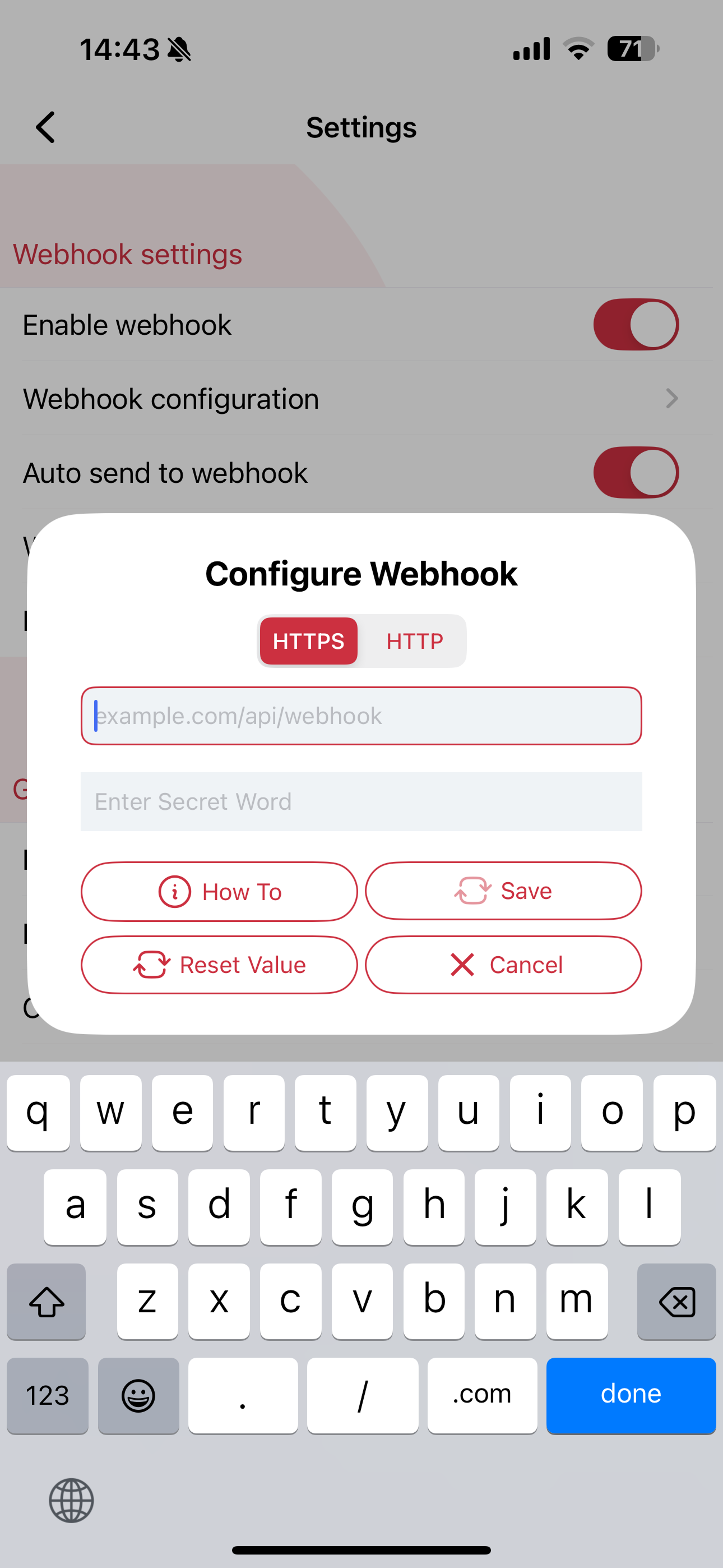Webhook Configuration