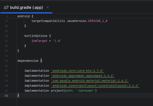 Add dependency for barKoder